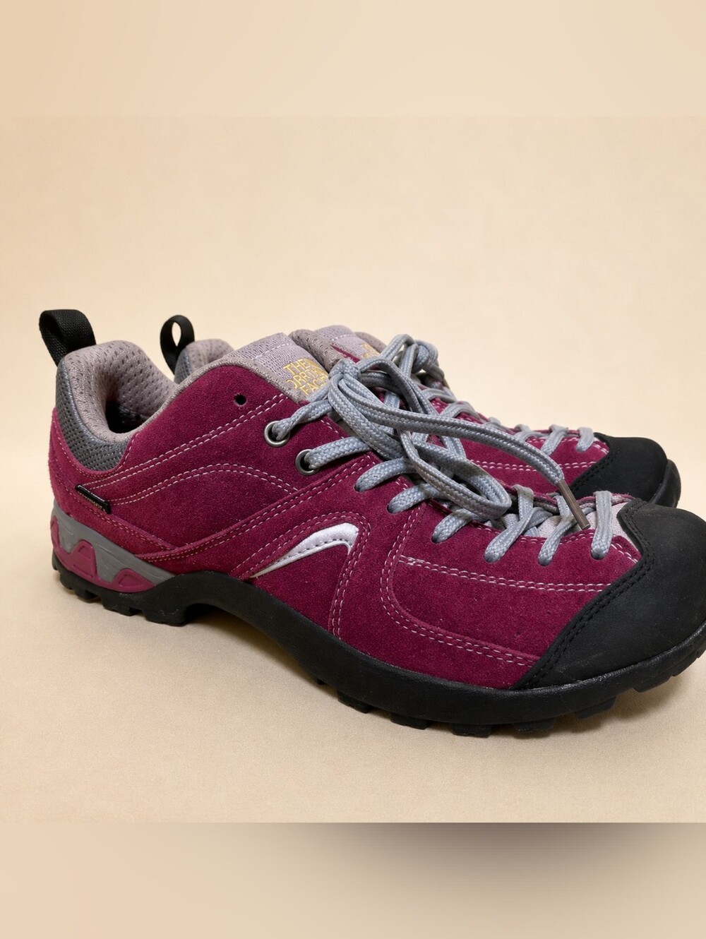 The North Face Women's Plum and Gray Low-Top Trail Shoes. Re-posh.
